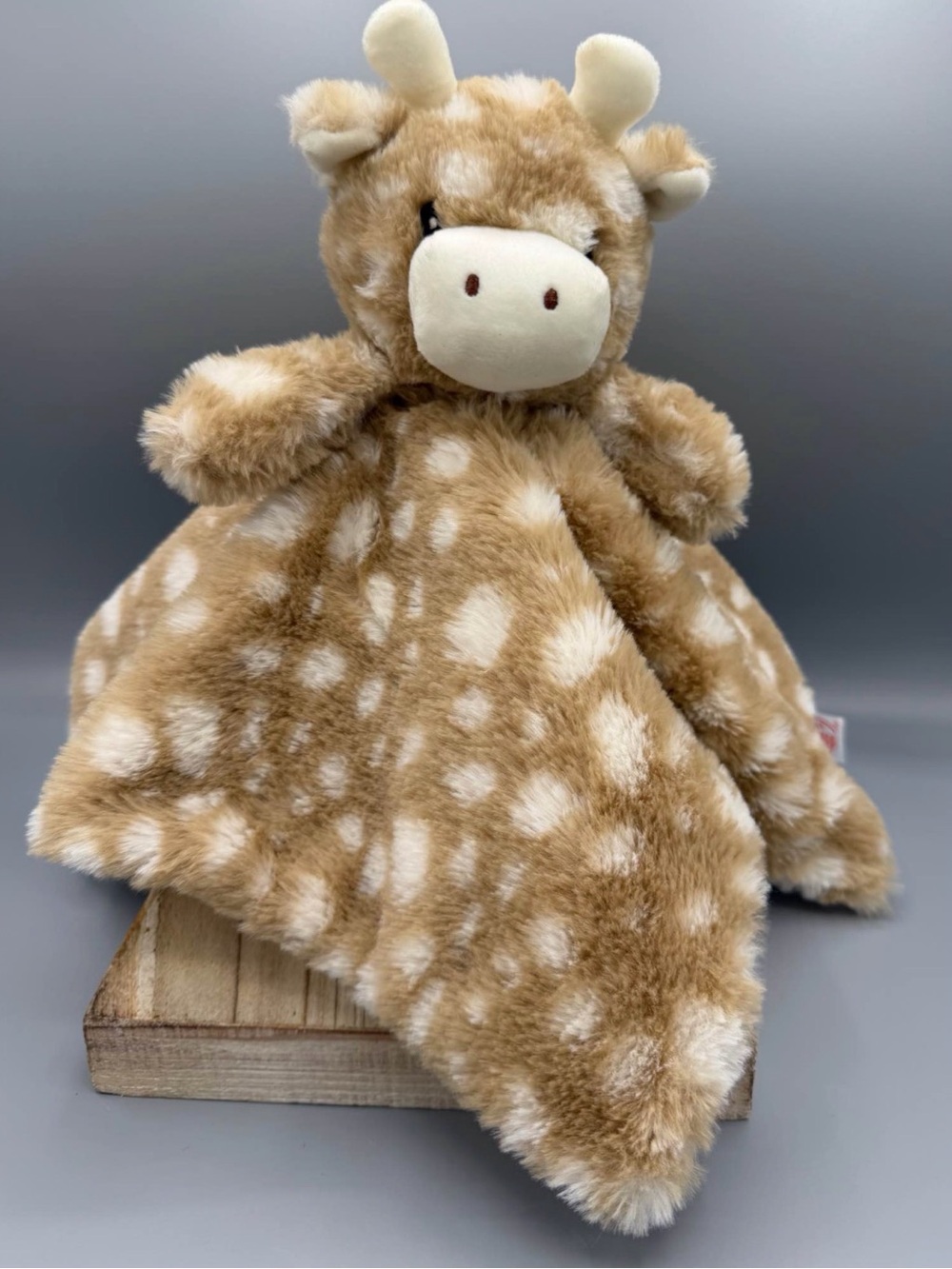 Plush Giraffe Lovey Comforter - Soft Brown Baby Security Blanket